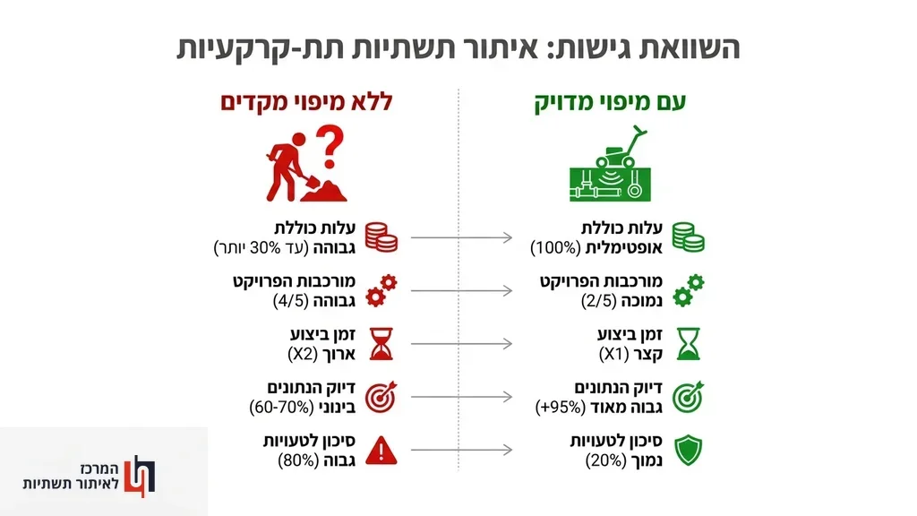 מומחה מבצע סריקת קרקע לאיתור כבלי תקשורת בסביבה עירונית