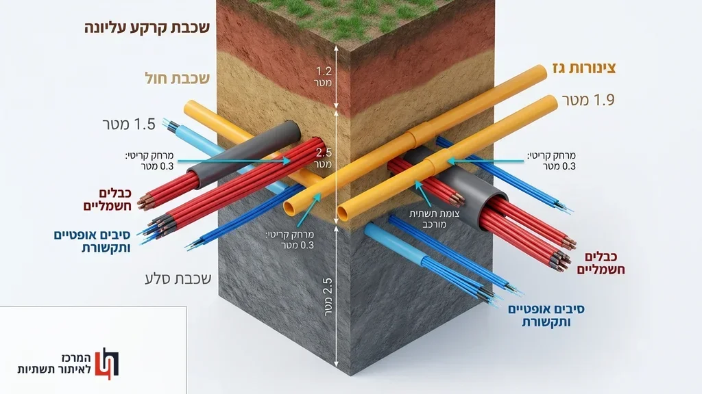 מיפוי משולב של תשתיות תקשורת, גז וחשמל בתת הקרקע